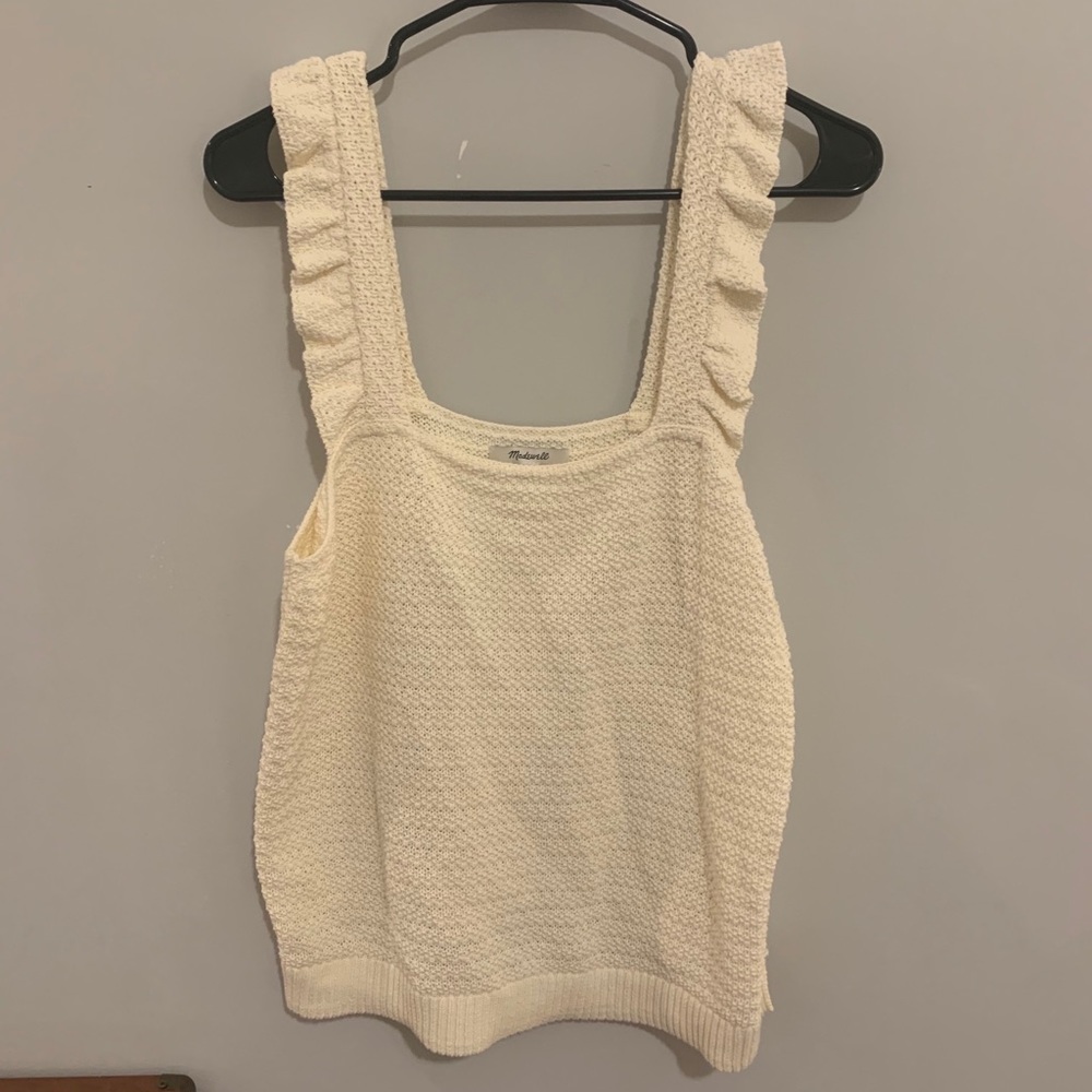 Crotcheted Ruffle-Strap Sweater - Picture 5 of 6